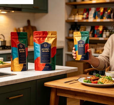Stand-Up Zipper Pouches for Snacks Stand-Up Zipper Pouches for Snacks