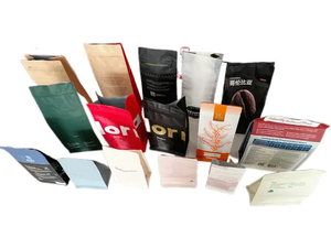 Customized Printed Logo Aluminum Foil Coffee Pouch with Valve and Zipper
