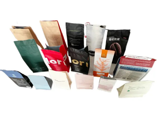 Customized Printed Logo Aluminum Foil Coffee Pouch with Valve and Zipper