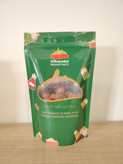 Stand Up Zipper Powder Nuts Slice Spicy Dry Food Fruit Bag with shape window