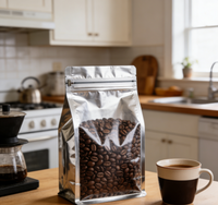 Flat Bottom Food Bag with Resealable zip