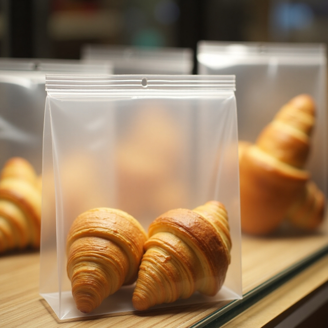 Frosted Plastic Food Bag 