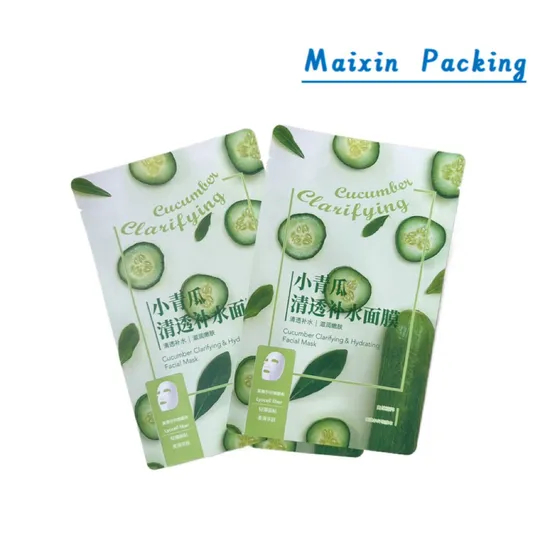 Maixin Custom Printing Glossy or Matte Cosmetics Pouch Aluminium Foil Faxial Mask Plastic Zipper Bag