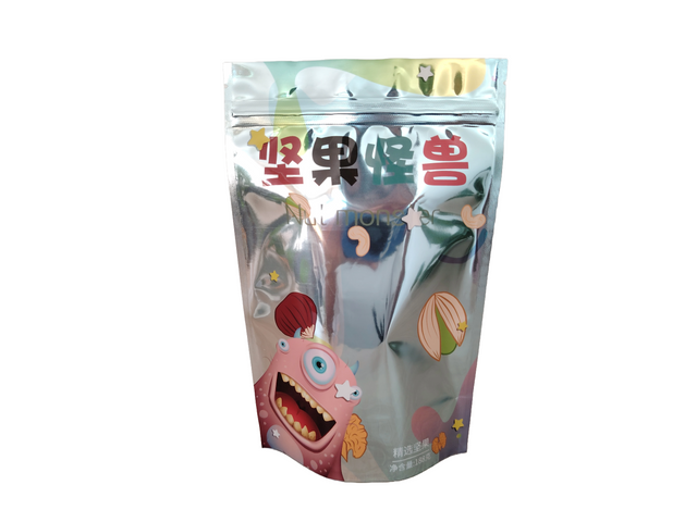 Stand Up Zipper Powder Tea Leaves Nuts Slice Spicy Dry Food Fruit Bag with Window and zipper