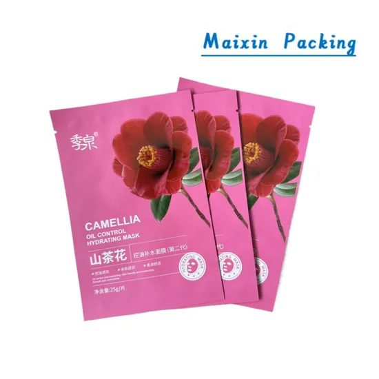 Maixin Matte Finish Plastic Medical Facial Mask Cosmetic Packaging PE Zipper Bags