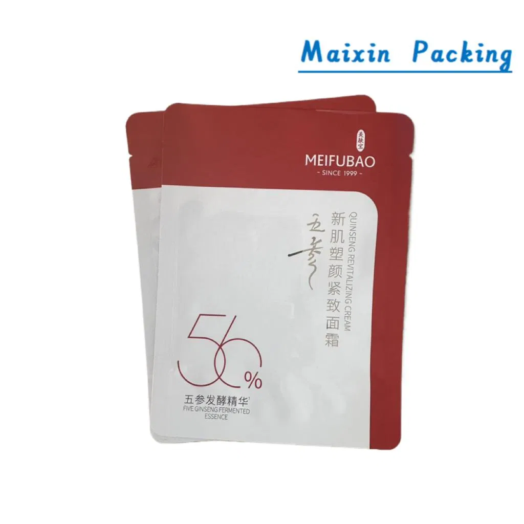 Plastic Packaging Skin Care Facial Care Cosmetic Special Shaped Matte Mask Bag