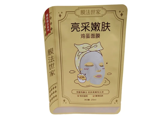 Protective Stylish Flexible Aluminum Foil Facial Mask Packaging Bag with Sharp Corner