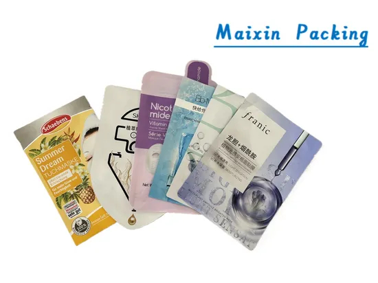 Maixin Laminated Beauty Make up Aluminum Foil Bag Cosmetics Facial Mask Bag