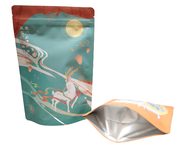 Stand Up Zipper Powder Nuts Slice Spicy Dry Food Fruit Bag with Window