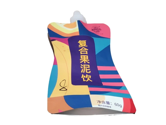 Customized Aluminum Ketchup Spout Snack Coffee Bags Food Packaging Bag