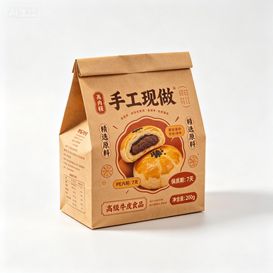Kraft Paper Food Bag with PE Liner