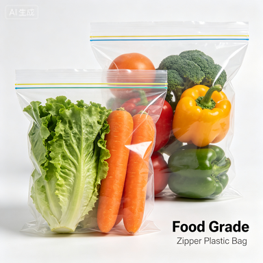 Food Grade Zipper Plastic Packaging Bags for Vegetable