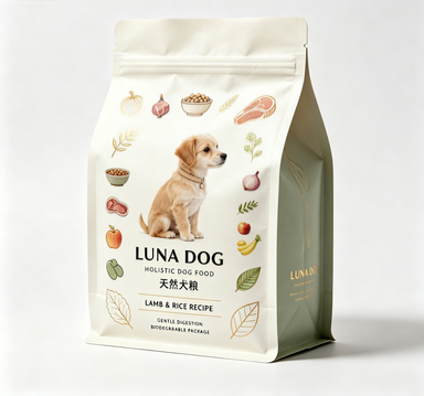  Dry Pet Food Biodegradable Plastic Ziplock Pouches