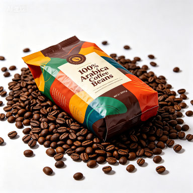 Printed Plastic Food Bag for Coffee Beans