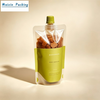transparent clear lower window stand-up spout pouch