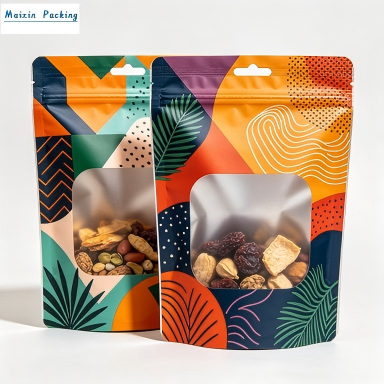Smell Proof Bags Resealable Bags with Matte Window Foil Pouch Stand Up Sealable Bags for Packaging