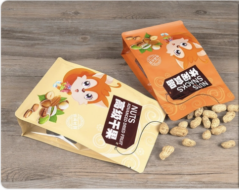 Flat Bottom Coffee Storage Bags with Zipper and Freshness Valve