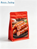 Custom Design Sausage Snack Flat Bottom Gusset Side Al Film Food Packaging Bag