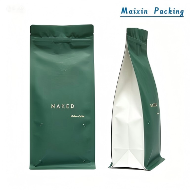 Custom Kraft Paper Degradable flat bottom Zipper Food Packaging Bag