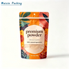 Stand Up Zipper Powder Plastic Pouch with Shape Window