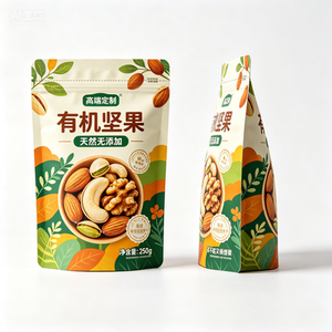 Customized Printing Stand Up Pouch With Zipper For Food Packaging