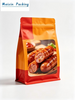 Custom Design Sausage Snack Flat Bottom Gusset Side Al Film Food Packaging Bag