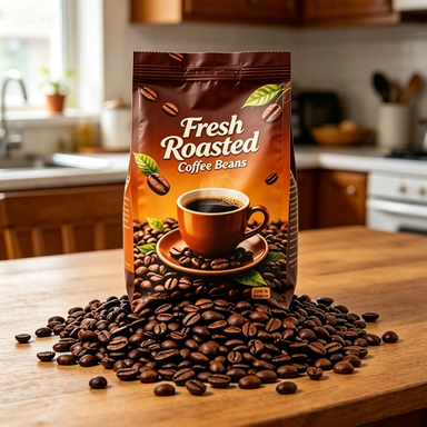 Printed flat bottom Bag for Coffee Beans Printed flat bottom Bag for Coffee Beans