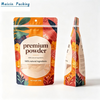 Stand Up Zipper Powder Plastic Pouch with Shape Window