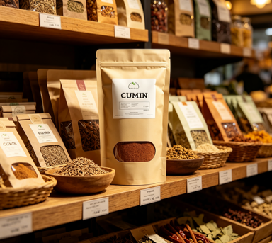 Kraft Paper Stand Up Ziplock Pouch