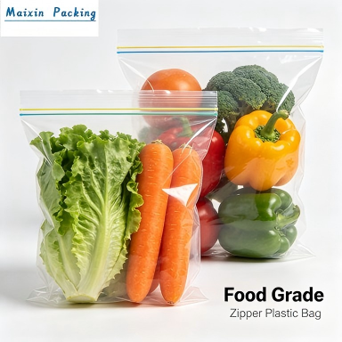 Food Grade Zipper Plastic Packaging Bags for Vegetable